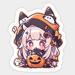 Kawaii Anime Halloween Sticker